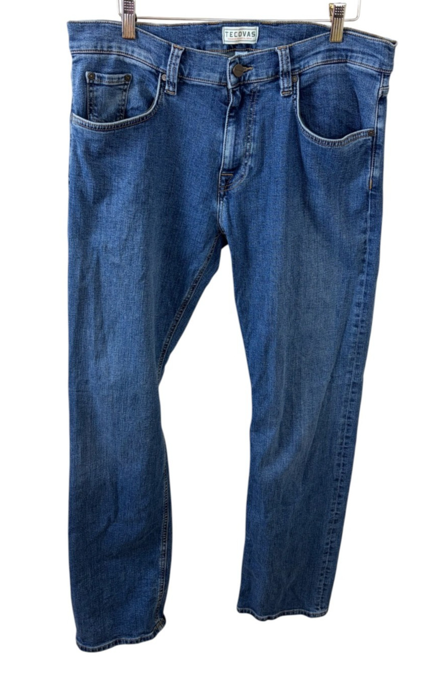 Tecovas Men's Medium Blue Straight Leg Slim Western Jeans - Size 34x34